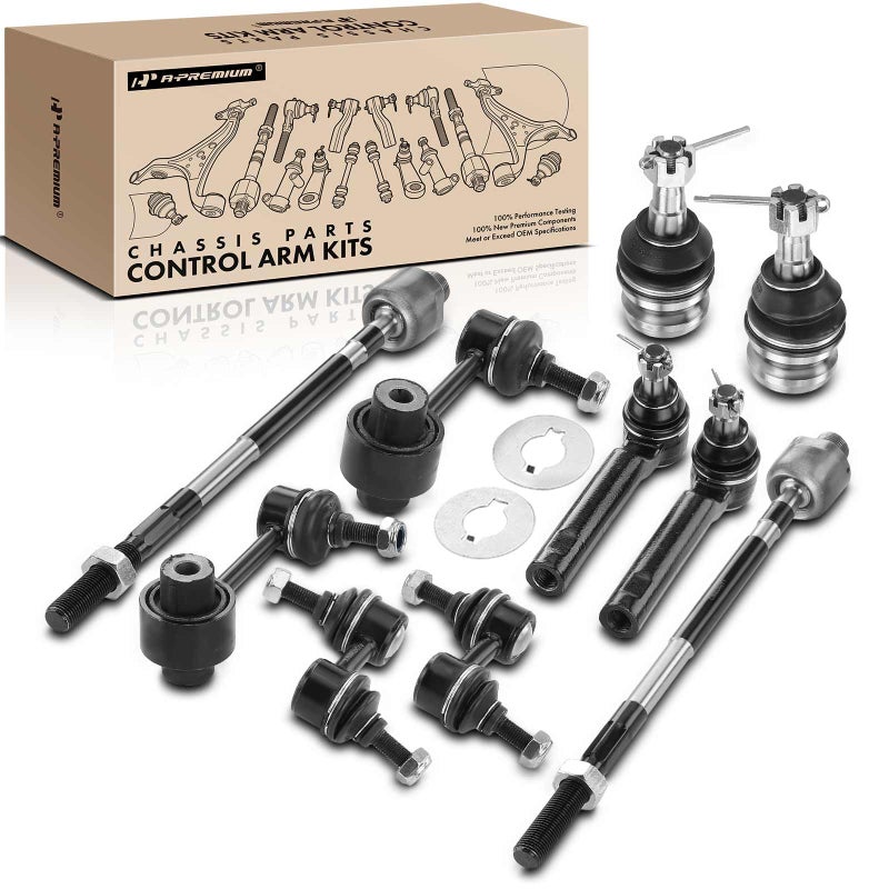 APremium Set of 10 Front Rear Sway Bar Link Lower Ball Joint Inner Outer Tie Rod End Compatible with Subaru Impreza 20082014 WRX STI 20132014