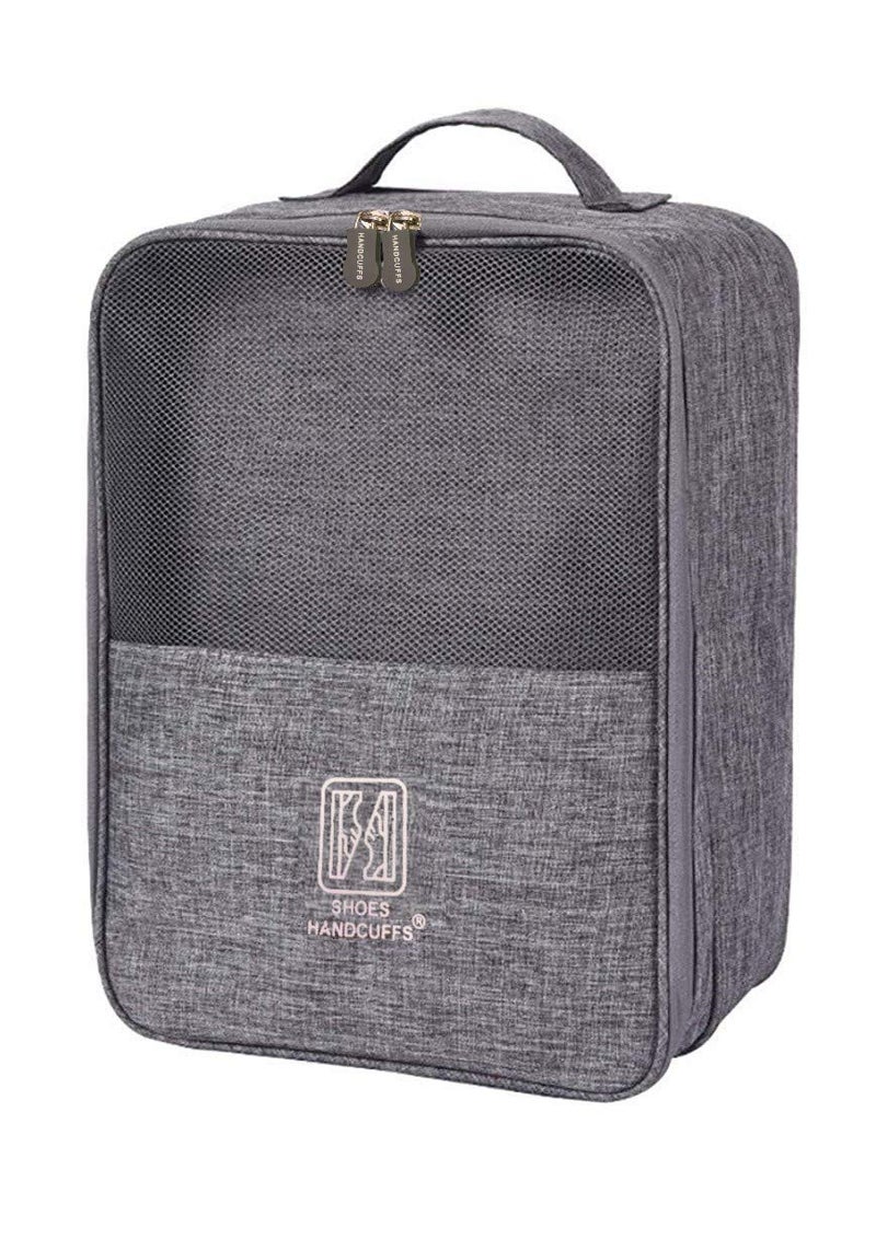 Handcuffs Travel Shoe Bag for Men and Women |Waterproof Footwear Organizer Pouch for Sandals, Slippers & Shoes | Storage |Packing Accessory for Luggage & Suitcases (Grey) - Image 2