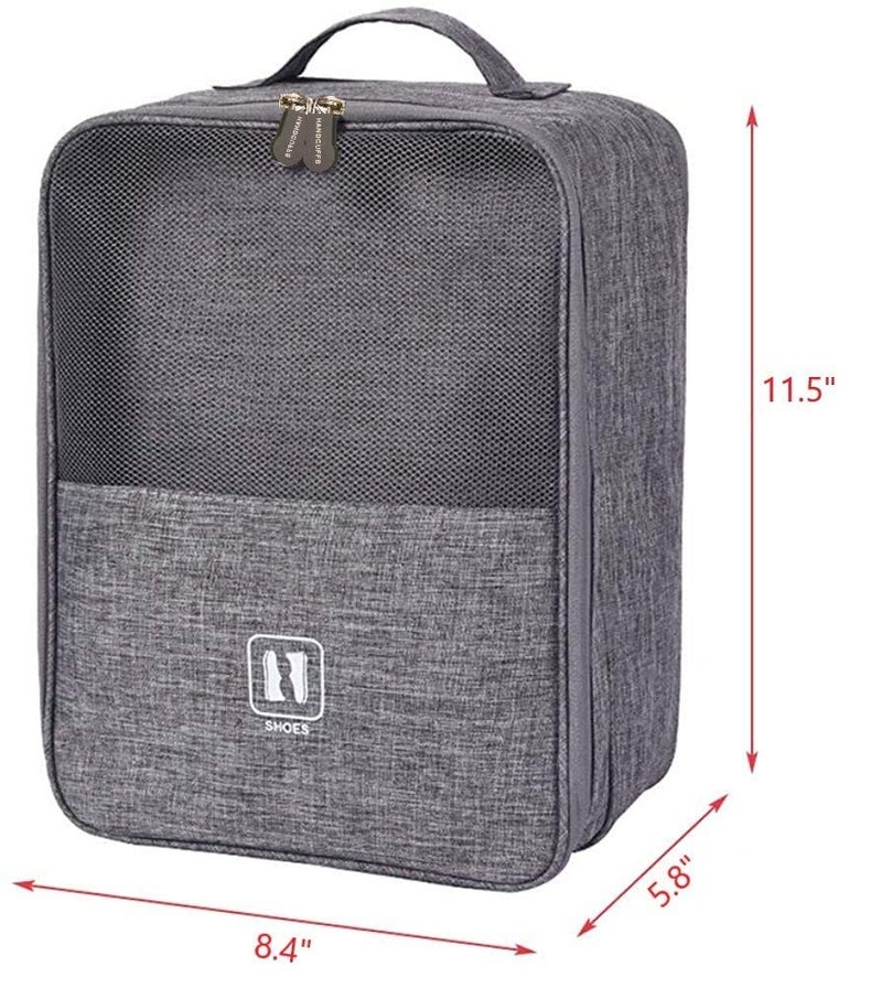 Handcuffs Travel Shoe Bag for Men and Women |Waterproof Footwear Organizer Pouch for Sandals, Slippers & Shoes | Storage |Packing Accessory for Luggage & Suitcases (Grey) - Image 4