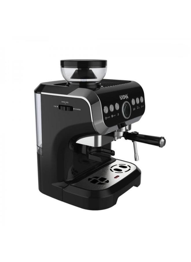 Winning Star Electric Grinder Espresso Machine 15 Bar BlackSt-9707  - Image 1