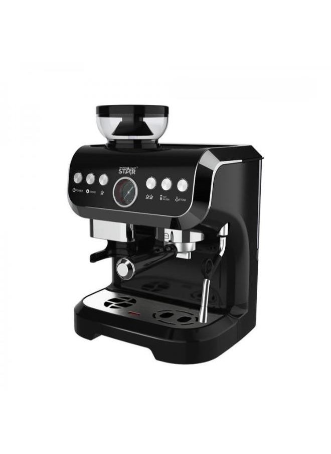 Winning Star Electric Grinder Espresso Machine 15 Bar BlackSt-9707  - Image 3