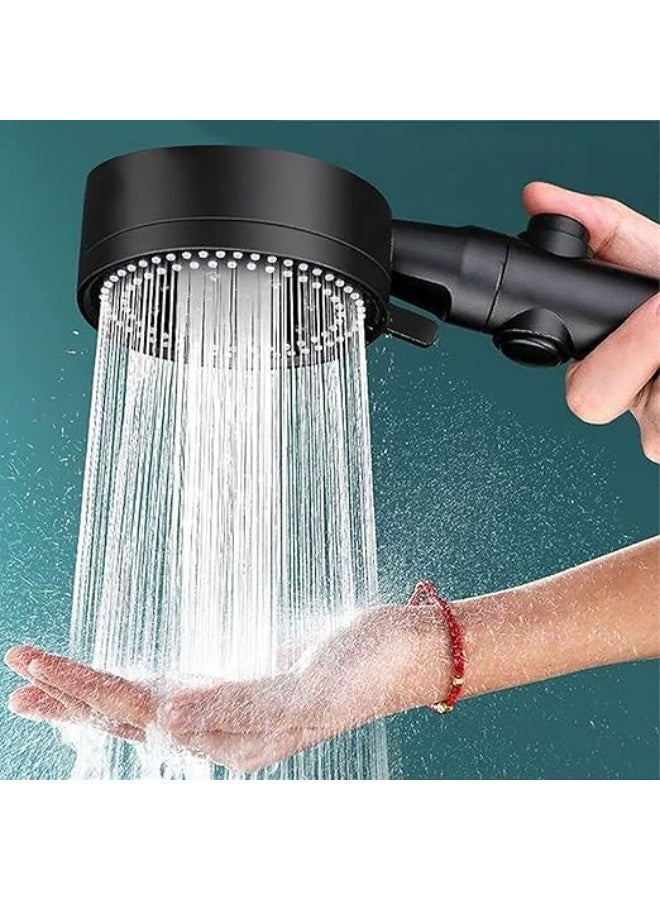 High Pressure Water Saving Adjustable Shower Head (1 Pieces) - Black - Image 5