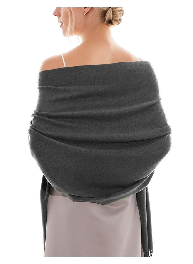 Genovega - Pashmina Rave Shawl And Cashmere Wraps Travel Shaw Scarf Shall Gift For Women Casual Mom Dress Cover Up Formal Dressy Airplane Chal Soft Autumn Wedding Womens Sheer Church Shawl For Evening Dresses - Image 1