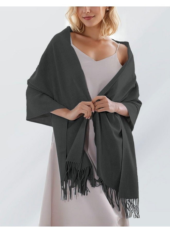 Genovega - Pashmina Rave Shawl And Cashmere Wraps Travel Shaw Scarf Shall Gift For Women Casual Mom Dress Cover Up Formal Dressy Airplane Chal Soft Autumn Wedding Womens Sheer Church Shawl For Evening Dresses - Image 1