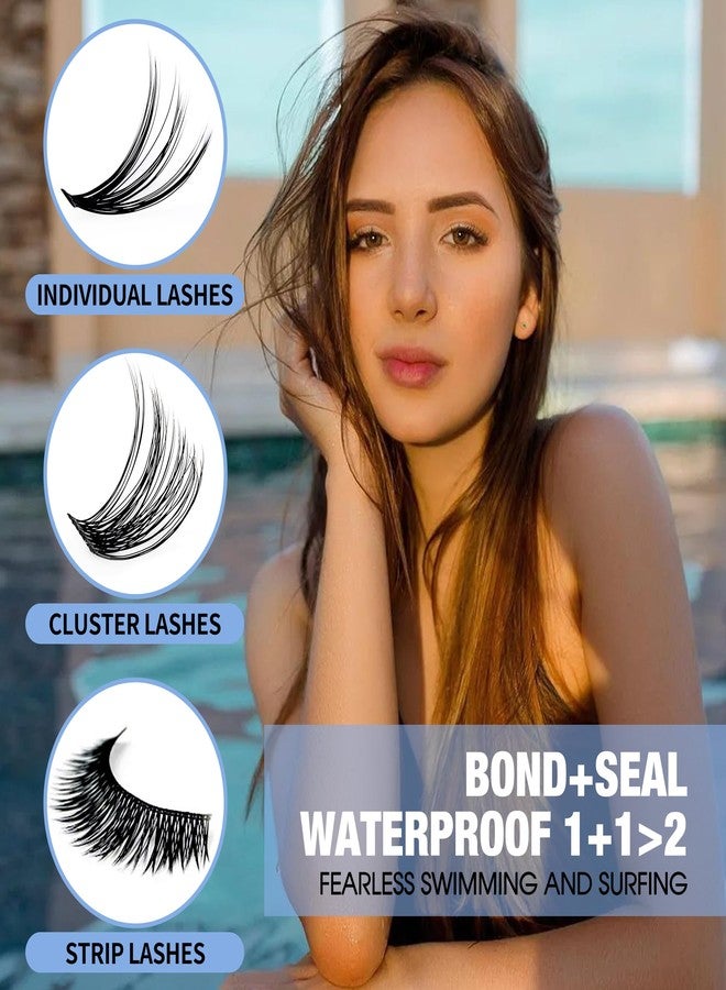 GEMERRY Bond and Seal Lash Glue, Waterproof Lash Clusters Glue for DIY Eyelash Extensions - Black, Long-Lasting, Beginner (10ml) - Image 2