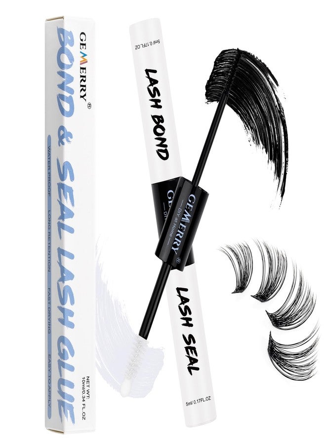 GEMERRY Bond and Seal Lash Glue, Waterproof Lash Clusters Glue for DIY Eyelash Extensions - Black, Long-Lasting, Beginner (10ml) - Image 1