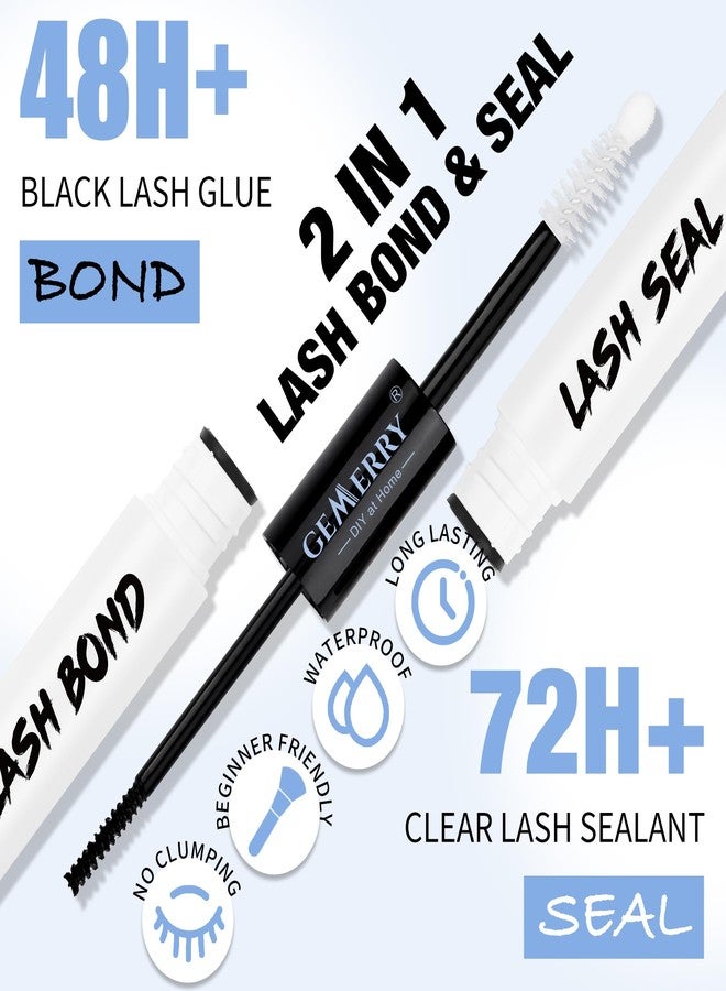 GEMERRY Bond and Seal Lash Glue, Waterproof Lash Clusters Glue for DIY Eyelash Extensions - Black, Long-Lasting, Beginner (10ml) - Image 4