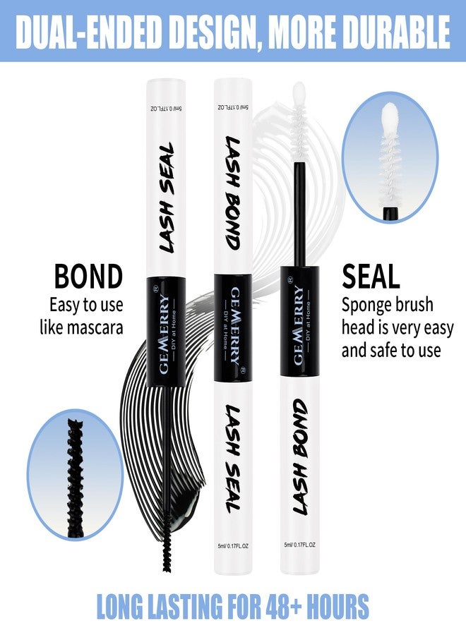 GEMERRY Bond and Seal Lash Glue, Waterproof Lash Clusters Glue for DIY Eyelash Extensions - Black, Long-Lasting, Beginner (10ml) - Image 3