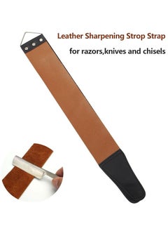HouDeOS Men Shaving Leather Canvas Strap Barber Straight Razor Cutter Barber Shaving Straps Double Layer Sharpening Strop Belt  - Image 2