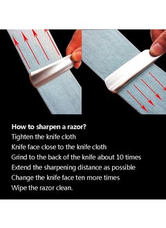 HouDeOS Men Shaving Leather Canvas Strap Barber Straight Razor Cutter Barber Shaving Straps Double Layer Sharpening Strop Belt  - Image 3