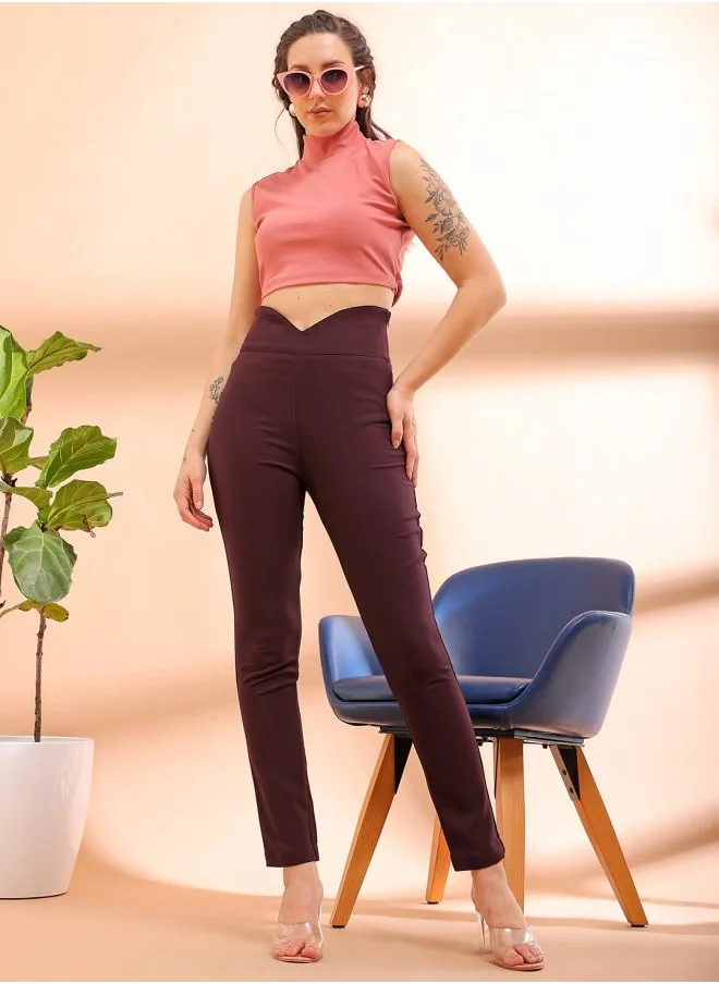 Freehand Women Skinny Fit Solid High-Rise Jeggings