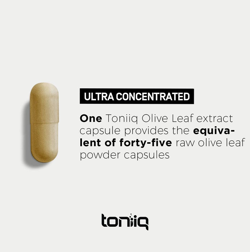 Toniiq Olive Leaf Extract - Ultra High Potency 45:1 Extract with 50% Oleuropein - Highly Concentrated - Third-Party Lab Tested - 120 Capsules - Image 5