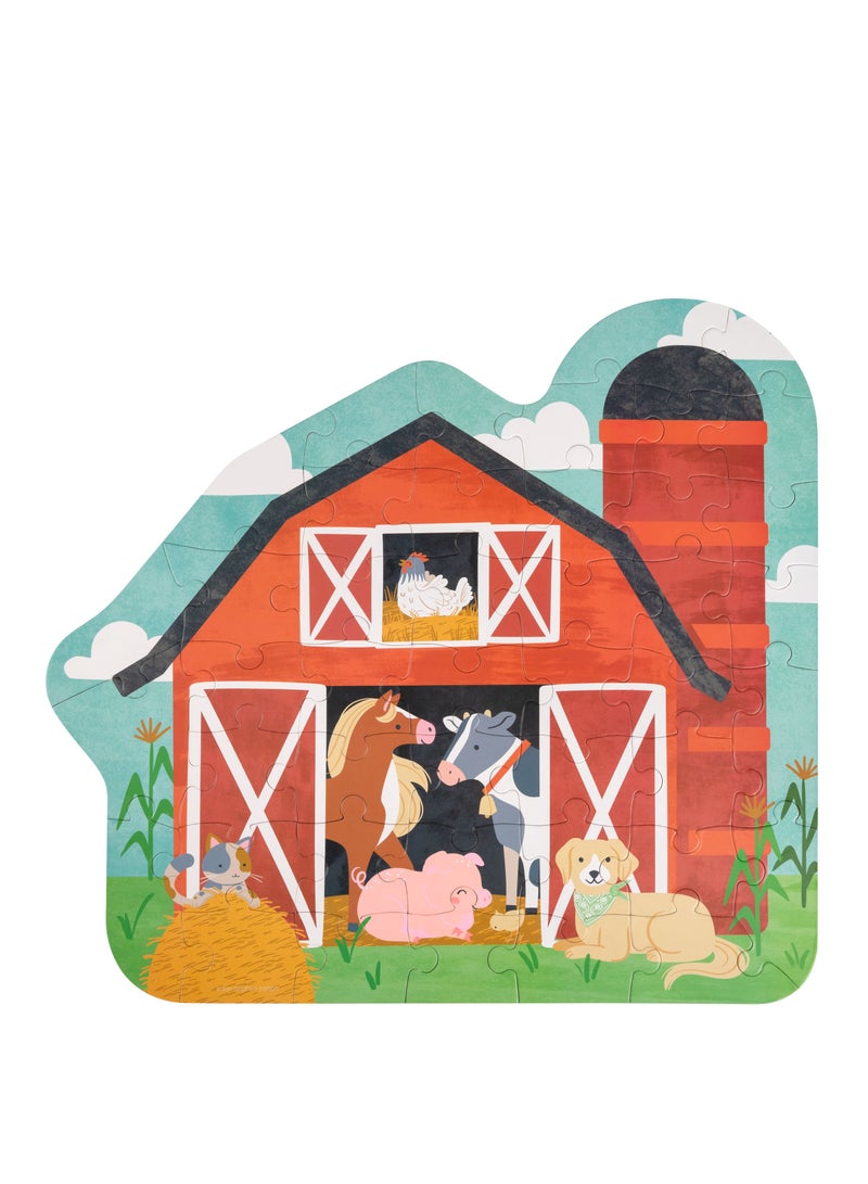 Stephen Joseph لعبة بازل مزخرفة على شكل مزرعة للأطفال - Image 1
