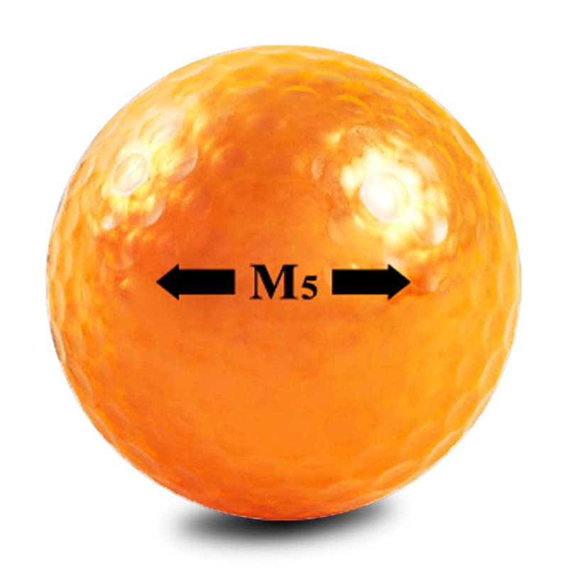 Chromax Metallic M5 Colored Golf Balls (3 Pack Tube), Orange - Image 4