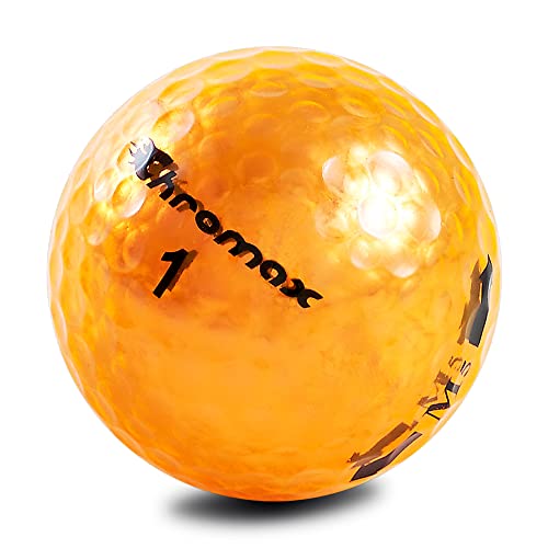 Chromax Metallic M5 Colored Golf Balls (3 Pack Tube), Orange - Image 3