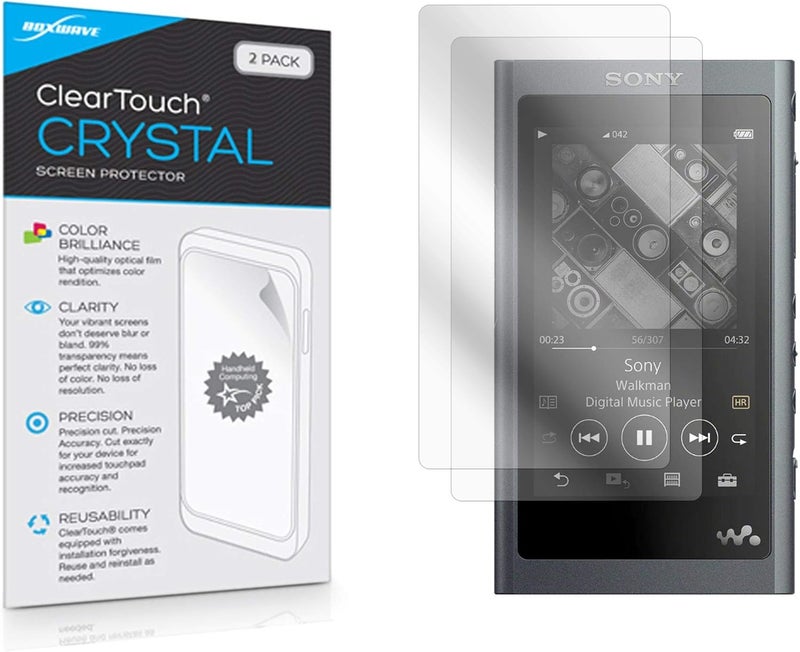 BoxWave Screen Protector Compatible with Sony NW-A55 - ClearTouch Crystal (2-Pack), HD Film Skin - Shields from Scratches for Sony NW-A55 - Image 1