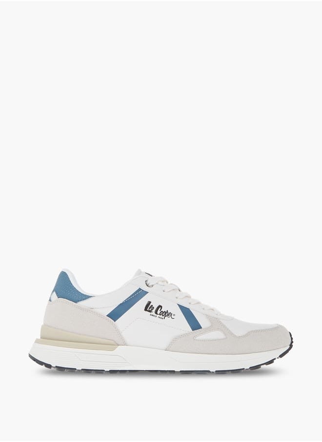 Lee Cooper Men's Logo Detail Sneakers with Lace-Up Closure  - Image 3