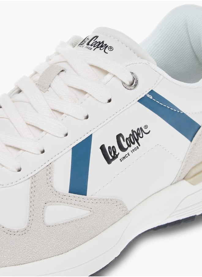 Lee Cooper Men's Logo Detail Sneakers with Lace-Up Closure  - Image 4