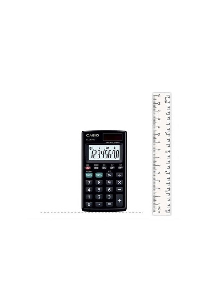 Service Zone 8-Digit Portable Basic Casio Calculator SL-797TV, Black/Grey  - Image 2