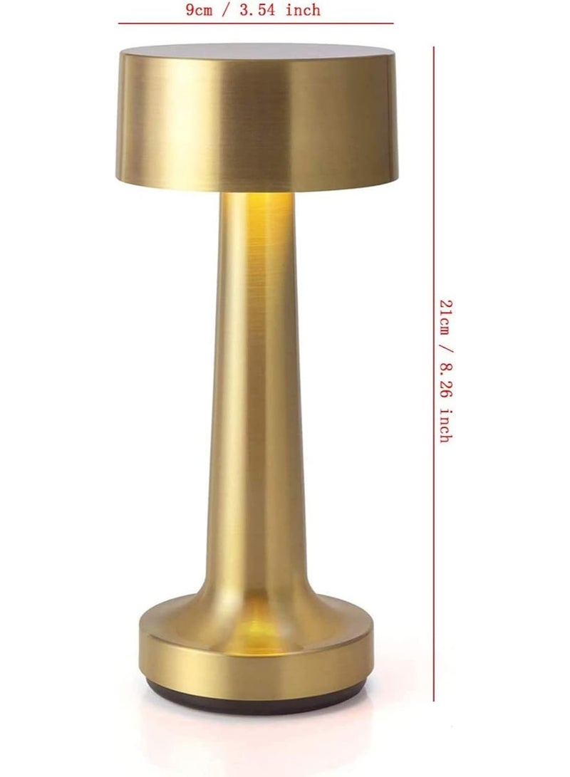 Beauenty Touch Sensor Bar Portable Cordless Chargeable Battery LED Desk Night Lamp, Gold - Image 3