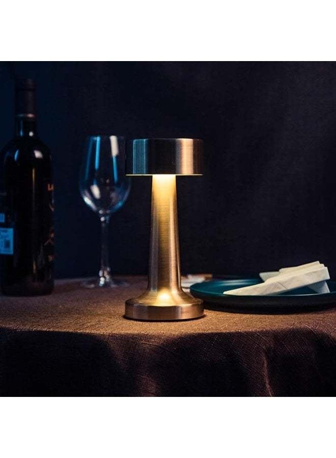 Beauenty Touch Sensor Bar Portable Cordless Chargeable Battery LED Desk Night Lamp, Gold - Image 5