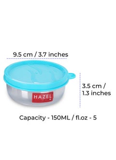 Hazel HAZEL Air Tight Stainless Steel Containers For Storage - Set Of 2 (150 Ml Each) - Leak-Proof Kitchen Storage Solution - Perfect Diwali Gifts For Organizing Your Kitchen, Blue  - Image 4