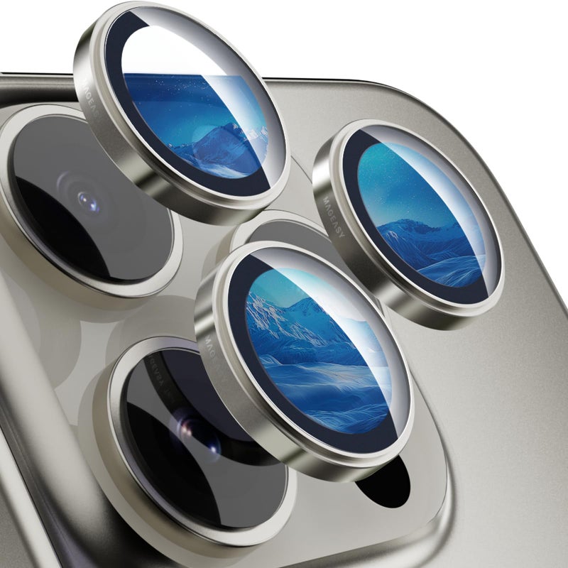MAGEASY Sapphire Lens Protector for iPhone 16 Pro 63 iPhone 16 Pro Max 69 3 Lens Titanium Lenz - Image 2