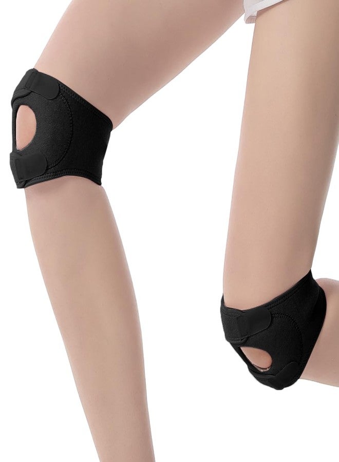 iStabo Knee Brace for Women & Men, Knee Support Strap Stabilizer with Gel Pads for Running, Workout, Patella Knee Brace for Pain Relief, Arthritis, Patellar Tendonitis, Meniscus tear(2,Black) - Image 1