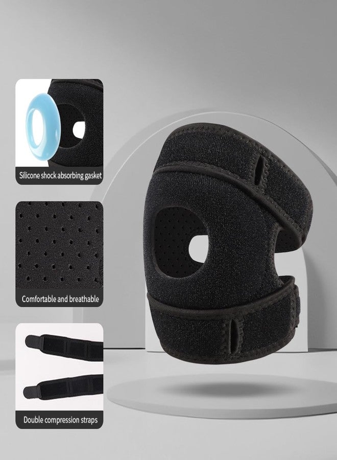 iStabo Knee Brace for Women & Men, Knee Support Strap Stabilizer with Gel Pads for Running, Workout, Patella Knee Brace for Pain Relief, Arthritis, Patellar Tendonitis, Meniscus tear(2,Black) - Image 3