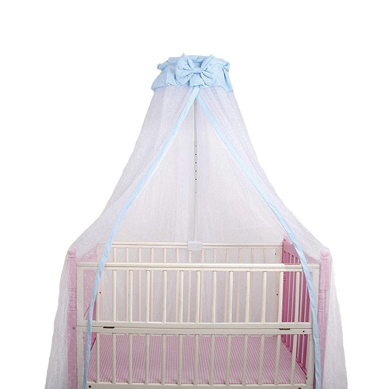CdyBox Breathable Crib Netting Bed Curtains Canopy for Kids Mosquito Net Bedroom Decor Blue Mosquito net