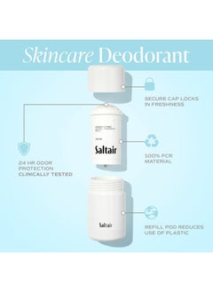 Saltair Natural Deodorant - Made with Skincare Ingredients (Unscented)  - Image 3