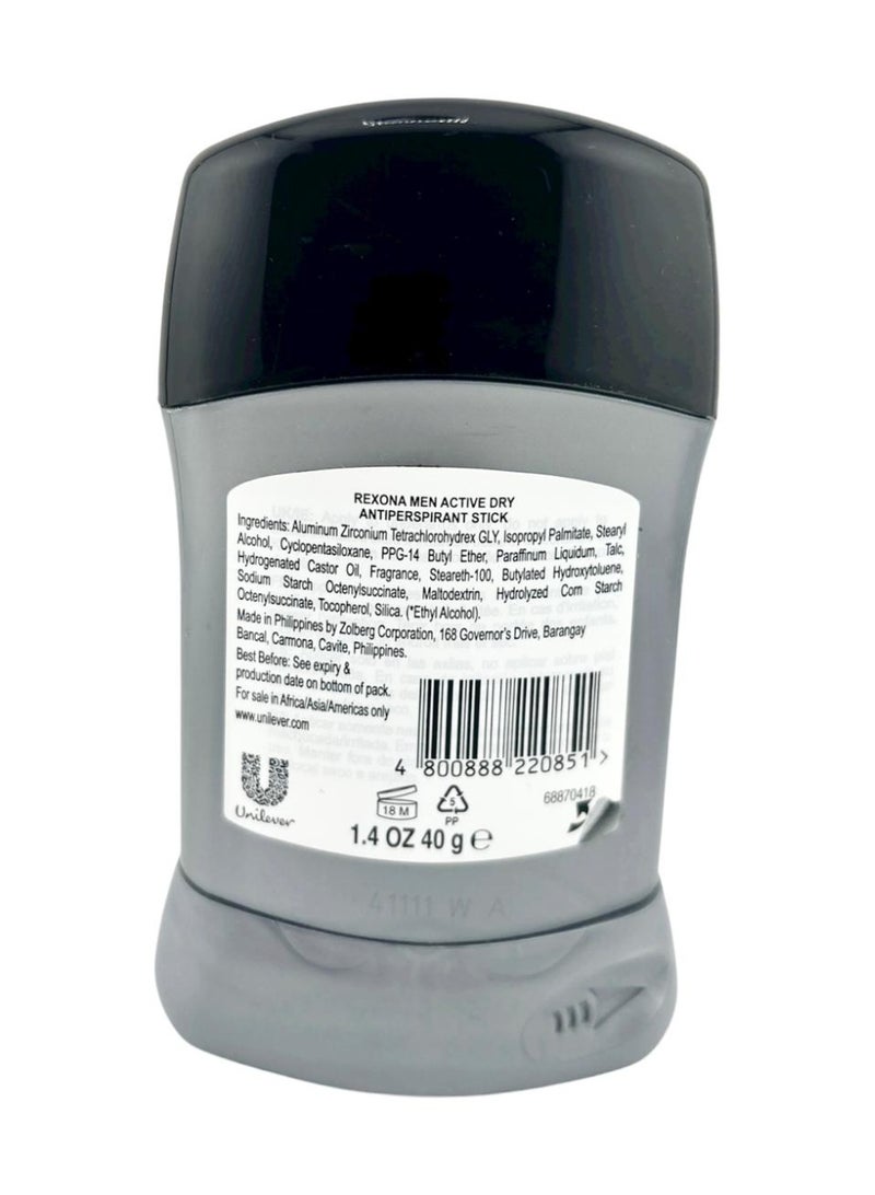 REXONA MEN STICK ACTIVE DRY 40GM - Image 2