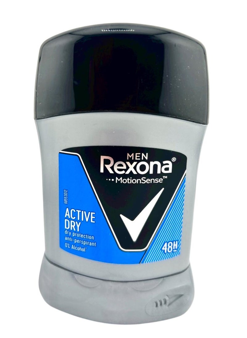 REXONA MEN STICK ACTIVE DRY 40GM - Image 1