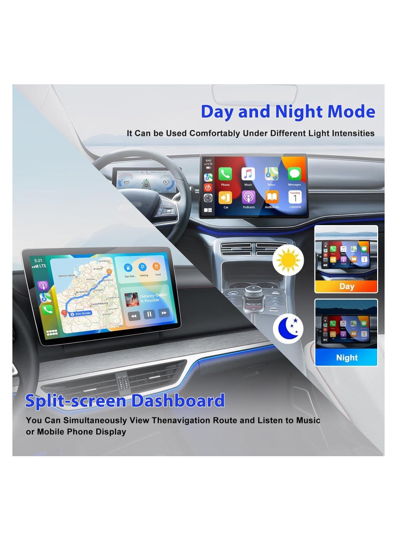 محول CarPlay اللاسلكي لسيارات CarPlay السلكية - وحدة بلوتوث لجهاز iPhone، ترقية توصيل وتشغيل للنظام الأصلي للسيارة، تحويل من سلكي إلى لاسلكي مع صندوق تطبيقات مزامنة USB/Type-C. - Image 4