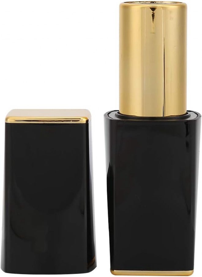 Black Empty Lipstick Containers, DIY Lip Balm Tubes for Homemade Lipstick, Refillable Magnetic Clasp Tube with 12.1mm Inner Diameter, ABS Material for Crafting and (Single opp bag [Glossy magnetic - Image 4