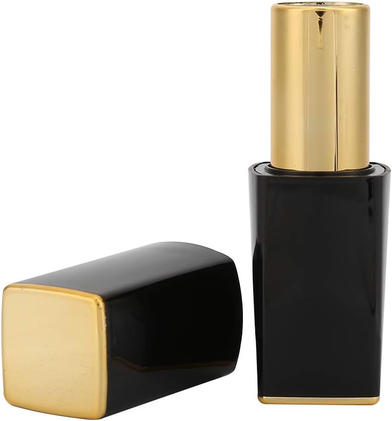 Black Empty Lipstick Containers, DIY Lip Balm Tubes for Homemade Lipstick, Refillable Magnetic Clasp Tube with 12.1mm Inner Diameter, ABS Material for Crafting and (Single opp bag [Glossy magnetic - Image 3