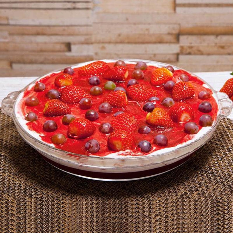 Marinex Medium Fluted Glass Pie Dish 1.3L  Durable Heat-Resistant Bakeware | Transparent Oven-Safe Round Fluted Pie Pan for Baking Pies, Quiches, Tarts & Desserts|Microwave, Freezer & Dishwasher Safe - Image 5