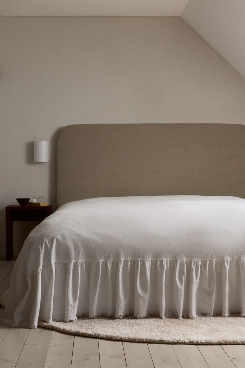 اتش اند ام شرشف سرير من مزيج الكتان