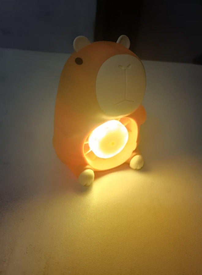 Desktop Cartoon Small Fan With Light 11*8*7CM - Image 1