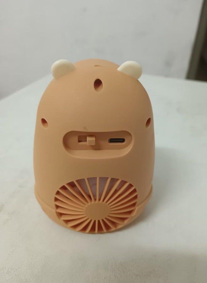 Desktop Cartoon Small Fan With Light 11*8*7CM - Image 3