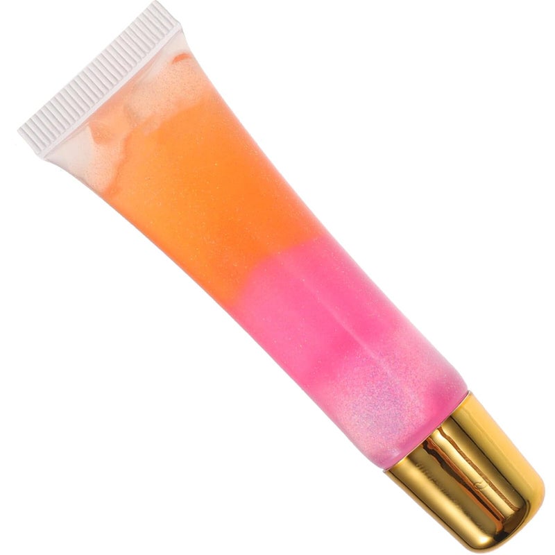 Unomor Hydrating Lip Oil for Women and Teens Dual-color Lip Gloss Pack with Moisturizing Plumping Care Natural Ingredients Non-greasy Soft Tube - Image 1