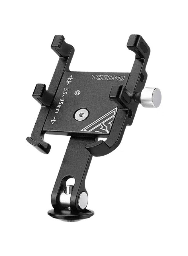 TOSUOD Bicycle Aluminum Alloy Phone Mount, Video Camera Anti-Shake Mount, Fixed Handlebar Stand For Mountain And Road Bikes - Image 1