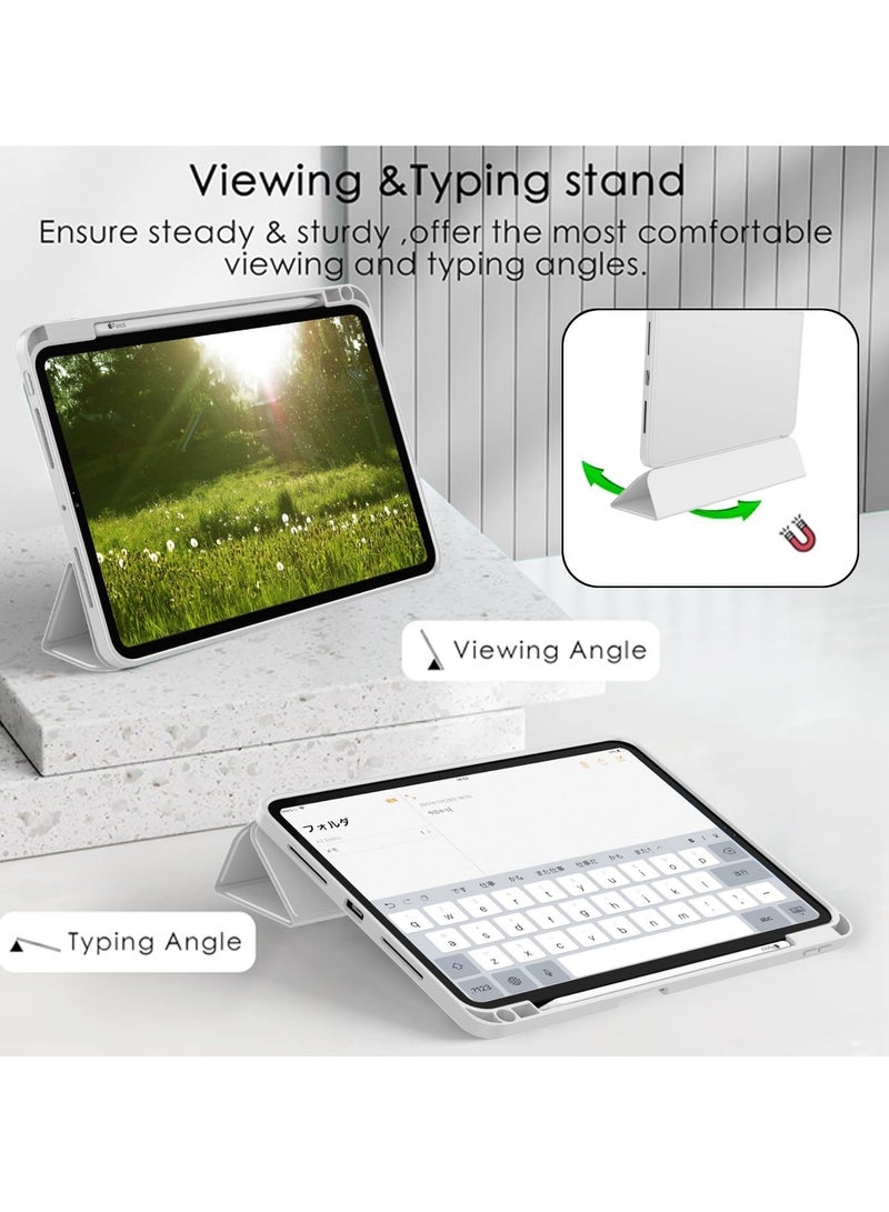 MIGOFAST IPad Pro 11 Inch Case 2024 M4 with Pencil Holder  Trifold Stand with TPU Back Shockproof Case for iPad Pro 11 2024 Support Apple Pencil Pro/USB-C Gray - Image 5