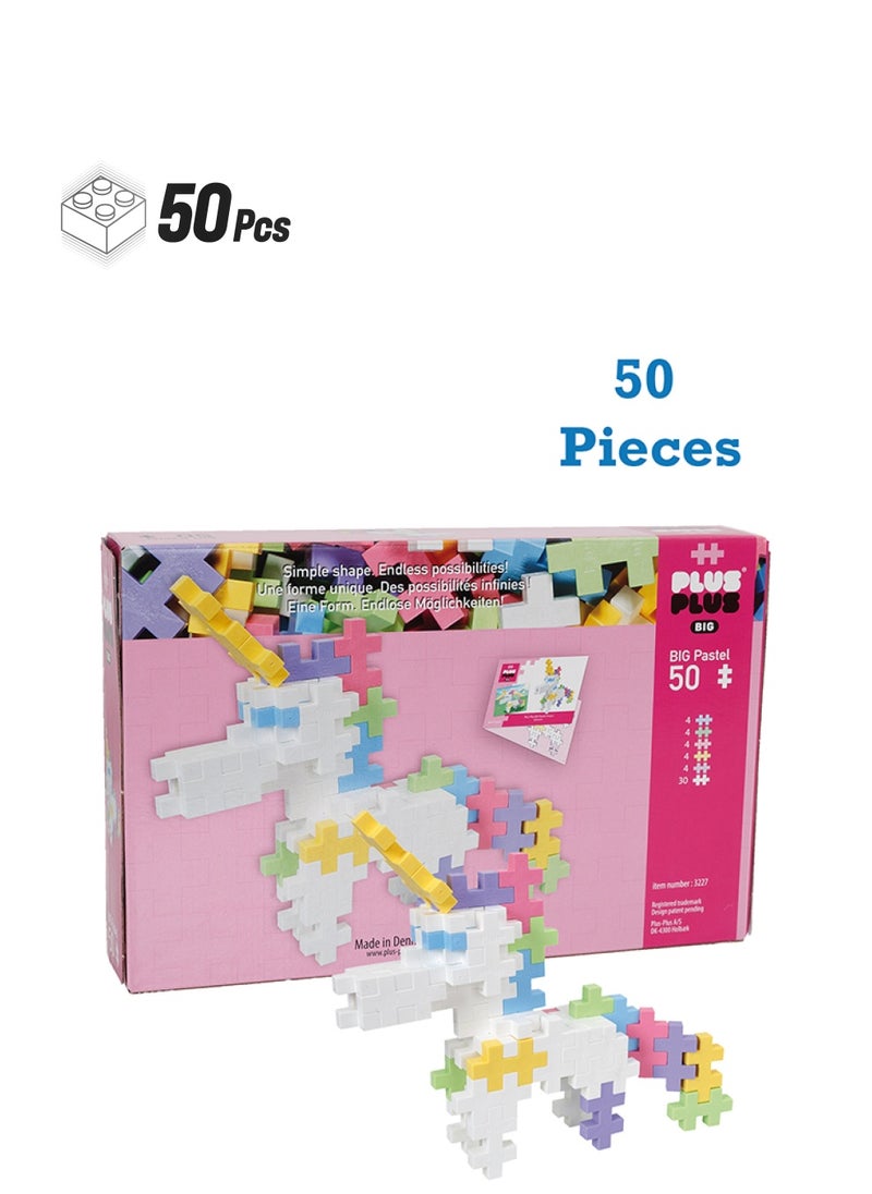 Plus-Plus Building Blocks Big Pastel Unicorn / 50 Pcs.  - Image 1