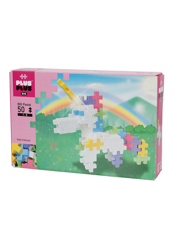 Plus-Plus Building Blocks Big Pastel Unicorn / 50 Pcs.  - Image 2