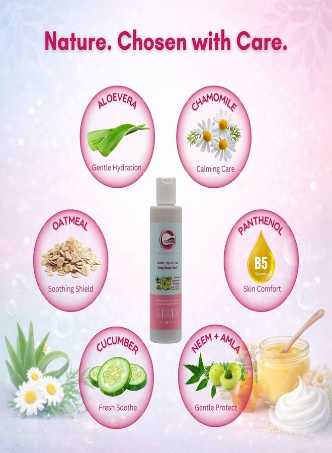 Greenviv Baby Head to Toe Wash for Delicate Skin, Tear-Free Gentle Cleanser with Aloe Vera, Chamomile & Vitamin B5 | Sulphate & Paraben-Free | 200 ml - Image 4