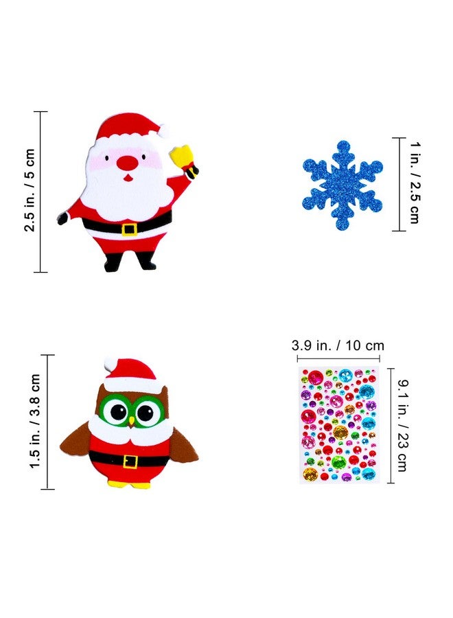 Winlyn 522 Pcs Bulk Assorted Christmas Stickers Christmas Crafts Foam Self-Adhesive Santa Reindeer Snowman Stickers Embellishment Winter Crafts for Kids Holiday Craft Projects Classroom Activities - Image 5