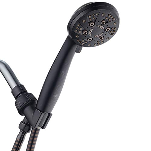 AquaDance High Pressure 6-Setting Hand Held Shower Head with Extra-Long 6 Foot Hose & Bracket – Anti-Clog Nozzles - USA Standard Certified - Top U.S. Brand - OIL RUBBED BRONZE - Image 1