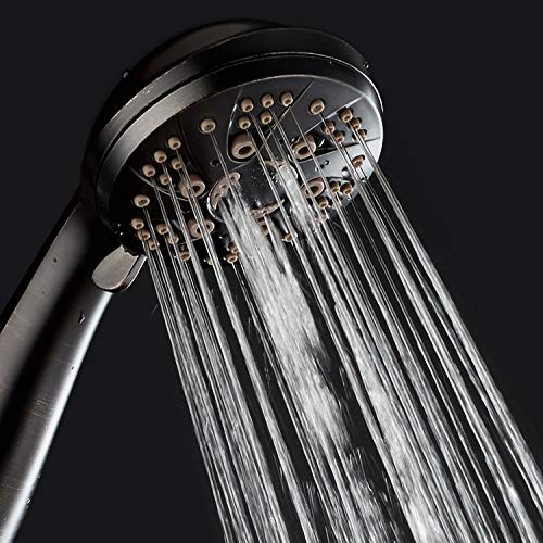 AquaDance High Pressure 6-Setting Hand Held Shower Head with Extra-Long 6 Foot Hose & Bracket – Anti-Clog Nozzles - USA Standard Certified - Top U.S. Brand - OIL RUBBED BRONZE - Image 2