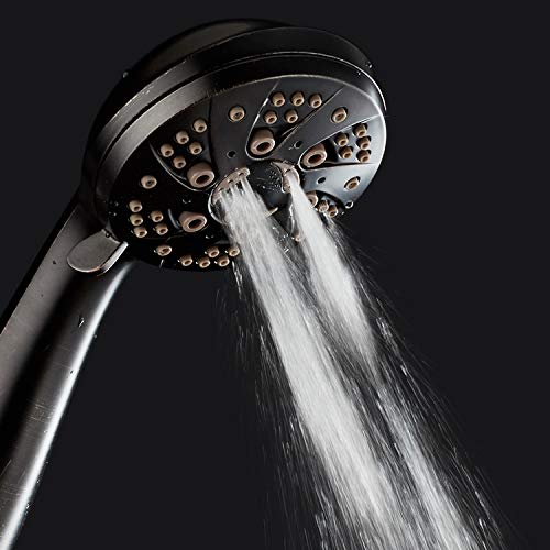 AquaDance High Pressure 6-Setting Hand Held Shower Head with Extra-Long 6 Foot Hose & Bracket – Anti-Clog Nozzles - USA Standard Certified - Top U.S. Brand - OIL RUBBED BRONZE - Image 4